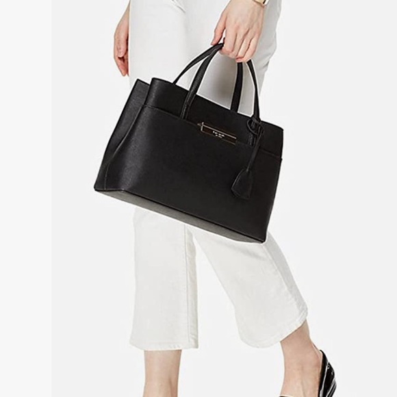 Kate Spade Black Satchel Crossbody Leather Bag NWT - Picture 4 of 16